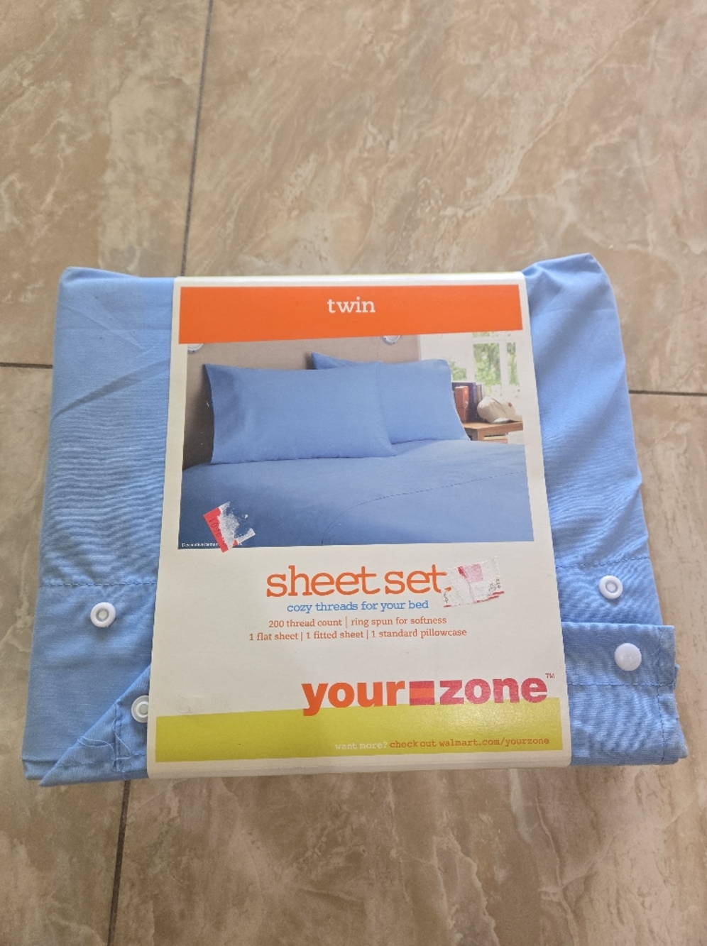 Twin Sheet Set in Light Blue